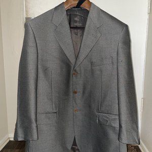Vintage Enrico Valenti Two- Piece Suit in Grey Size 40